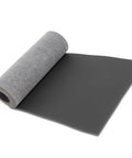 Badass Mass Loaded Vinyl Soundproofing Roll Rock Solid MLV Barrier Wall And Floor Noise Blocker One By Eight Foot Sheet fabric roll with black vinyl, 1x8 ft size.