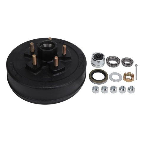 Genuine Heavy Duty 10 Inch Trailer Brake Hub Drum With 5 Bolts And 5 On 4.5 Inch Pattern For 3500 Lbs Trailers Anti Corrosion Hub Assembly with accessories.