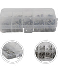 320 Piece 304 Stainless Steel Hex Nut And Bolt Kit With Washers Assortment Set For Home Auto And Marine Projects Rust Resistant Hardware In 5 Sizes From 2mm To 5mm, organized case