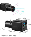 Top Tier 1080p 60fps Usb3.0 Hdmi Dual Output Digital Security Camera with C Mount lens and manual zoom features.