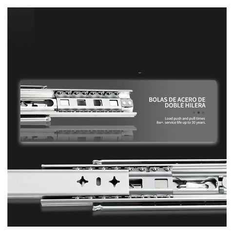 Heavy Duty Industrial Drawer Slides Featuring Full Extension Smooth Glide And Dual Locking Rails For Rv Furniture and Workshop Cabinets made from galvanized steel.