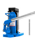 Heavy Duty Hydraulic Toe Jack Delivering Twenty Ton Top Lifting And Ten Ton Toe Engagement For Dead Reliable Car Hoisting And Daily Shop Hustle, compact blue jack with lifting handle.