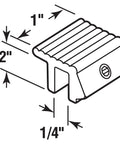 Tough As Nails Aluminum Sliding Window Locks With Tamper Resistant Allen Screw Design, 1 inch size, used for secure installation.