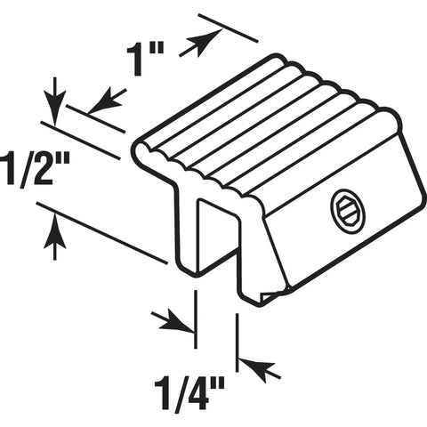 Tough As Nails Aluminum Sliding Window Locks With Tamper Resistant Allen Screw Design, 1 inch size, used for secure installation.