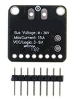 Top Tier Dc Power Sensor Module For High Or Low Side Voltage And Current Monitoring Detection Board With No Sweat I2c Output And Legit Pinpoint Shunt Resistor Tracking Up To 36v 15a top view with connections.