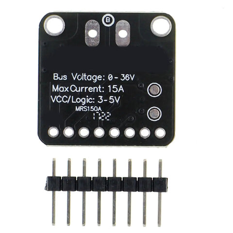 Top Tier Dc Power Sensor Module For High Or Low Side Voltage And Current Monitoring Detection Board With No Sweat I2c Output And Legit Pinpoint Shunt Resistor Tracking Up To 36v 15a top view with connections.