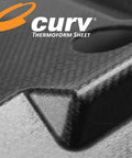 Close-up of thermoplastic composite sheet with embossed corner detail showing fiber texture for holsters, knife sheaths, DIY projects.