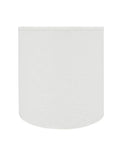 Transitional Drum Lamp Shade With Spider Construction, Beige Linen, 14 Top x 15 Bottom x 15 Height, Off White Cylinder Style