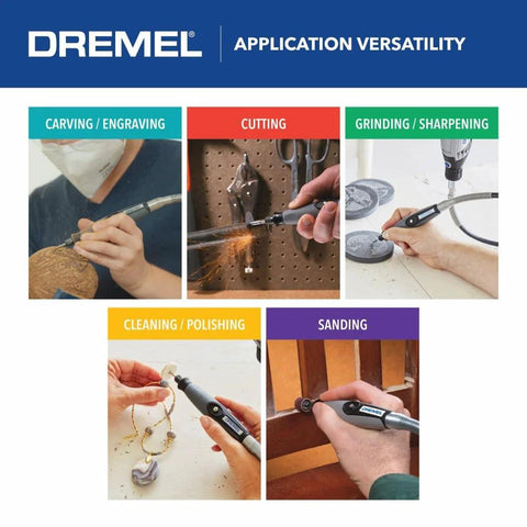 Dremel flex shaft tool attachment with comfort grip and 36-inch cable; engraving, cutting, grinding, polishing.