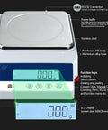 Pro Grade High Precision Lab Scale 1000g X 0.01g Digital Analytical Balance with LCD display and stainless steel pan