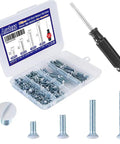 White Wall Plate Screws Kit 120 Pcs For Outlet Covers And Switch Plates 6-32 Screws For Lights And Panels Includes Four Sizes