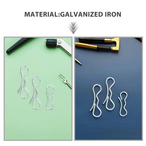 Galvanized iron Beefy Bow Tie Cotter Pin And Heavy Duty Deck Clip Fasteners Kit for lawn mower and trailer hitch