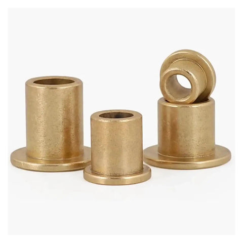 Pro Grade Self Lubricating Brass Flanged Bearings Kit For Precision Machinery And Household Appliances With Powder Metallurgy Bronze Bushings In 2mm 3mm 4mm 5mm ID For Smooth Quiet Operation And Low Friction, brass flanged bushings