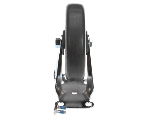 Front view of Heavy Duty 1.5 Inch Fixed Caster With Four Bolt Mount For Foodservice Carts And Racks Replacement Part