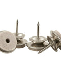 One Inch Round Nail On Swivel Felt Furniture Sliders For Straight Or Angled Wooden Legs Set Of Four Brass Finish Floor Protectors Glide Pads