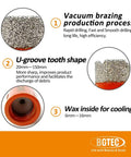 Pro Grade Diamond Core Drill Bits And Hole Saw Set With 5/8-11 Thread includes vacuum brazing process and U-groove tooth