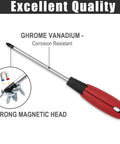 Magnetic Screwdriver Set 6 Piece With 3 Phillips And 3 Flat Head Standard And Stubby Screwdrivers Cushioned Grip Handles Ergonomic TPR Grips Magnetic Tips The Go To DIY And Home Repair Kit with strong magnetic head and corrosion-resistant chrome vanadium shaft