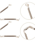 Spring Loaded Tube Retainer Clips Five Pack For Guitar Amps And Vintage Audio Gear showing metal construction and detail