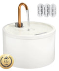 Ceramic Cat Water Fountain For Busy Cats With 2.1L 71 Ounces Capacity All Ceramic Body And Pure Copper Spout Non Toxic