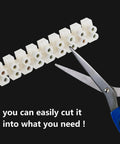 10 Pack White Screw Terminal Block Dual Row Wire Connector Strip 12 Position 10 Amp 380 Volt Easy DIY Insertion And Tighten