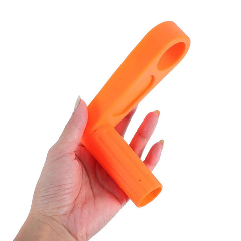 Premium Mikikit 2 Pack Heavy Duty Garden Hose Reel Handle Kit With Ergonomic Crank Knob And Comfortable Grip For Easy Outdoor Gardening Water Management No More Messy Hose Storage orange plastic handle