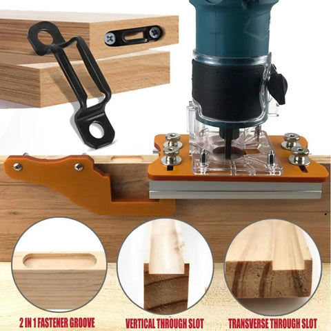 Hella Smooth Sixty Five Millimeter Aluminum Router Table Insert Plate With Heavy Duty Slotting Frame and Universal Woodworking Compatibility