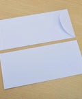 Twenty Pack White Blank Envelopes With Reusable Design for Mail Document Storage Office Supplies and Party Invitations Ideal Budgeting