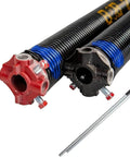 High Cycle Garage Door Torsion Spring Replacement Kit 0.225 Inch X 2 Inch ID X 25 Inches Long With Winding Bars, Steel Bearing Brackets And Gloves For Heavy Duty Home Use springs with brackets, gloves, and bar