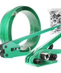 Heavy Duty Manual Strapping Machine Kit with Tensioner And Sealer For Pet And Pp Plastic Banding Up To Three Quarters Inch Wide and supplies.
