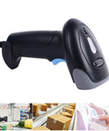 2D Barcode Scanner With Lightning Fast Accurate Scanning Wired USB Handheld Reader For Laptops PCs Cashier Desks Supermarkets And Inventory Tracking Today showing black device and usage scenarios