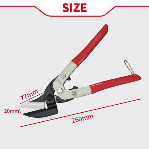 Left Cut Tin Snips 10 Inch Aviation Snips Beefy Heavy Duty Sheet Metal Cutter With Safety Lock And Non Slip Handle