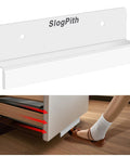 Hands Free Cabinet Foot Pull For Trash Drawer, Durable Stainless Steel Foot Opener For Full Overlay Cabinets In Kitchen, White Finish