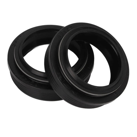 32mm Front Fork Dust Wiper Kit for Suspension Forks, Low Friction Dust Seal Foam Ring O Ring Kit, black rubber seals