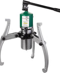 Beefy Heavy Duty Gear Puller Kit With Hydraulic Power For Bearings And Gears, 3-jaw setup, industrial grade forged steel