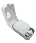 No Sweat Wall Mounted Manual Soap And Hand Sanitizer Dispenser 1000 Ml White Bulk Case Of Thirty open view showing soap reservoir.