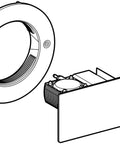 Dual Flush Actuator Plate Sigma 30 CP Concealed Toilet Tank Gray Sized 24.6 x 16.4 x 1.2 cm components illustration