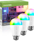 Smart WiFi RGB CW LED Bulbs 13W 1300LM 3 Pack Works With Alexa And Google Assistant 2700K To 6500K Dimmable Multicolor A19 E26