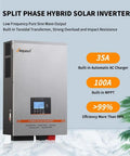6000W Solar Inverter 48V DC To 120V/240V AC Split Phase Output With Built-In 100A MPPT Charge Controller And Auto Transfer Switch