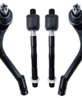 4 Pc Front Steering Inner And Outer Tie Rod Ends Kit Direct Fit Replacement For Kia Optima 2011 2019 2011 2016, black steel
