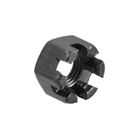Badass M12x1.5mm Hex Castle Nuts Crafted From Hella Tough Carbon Steel With Matte Black Finish And Rock Solid Grade 4.8 Hold 10 Pack For Quick Jobs