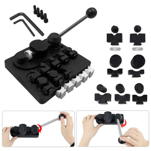Multi Functional Ring Bending Tool with 7 Post Molds and 6 Nylon Dies for Jewelry Making, Steel Construction, Heavy Duty