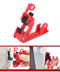 Six Piece Circuit Breaker Lockout Device Set With 12mm Grip And Serrated Jaws Lockout Tool for safe electrical shutdown