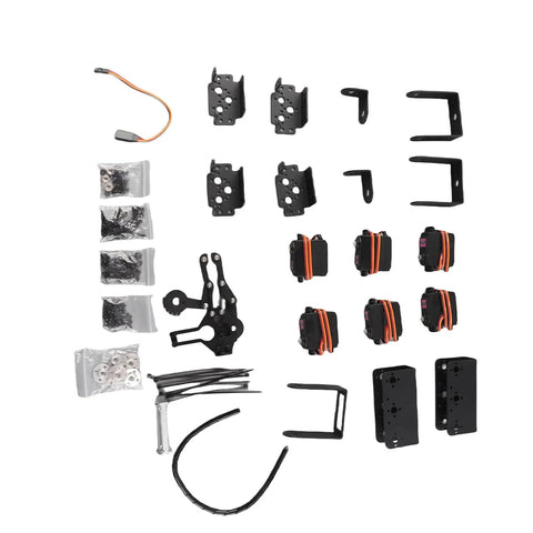 Fabater 6DOF Mechanical Arm Robot Manipulator With 6 Servo Motors High Precision Gripper For Educational Projects Diy Experiments And Industrial Simulation Stable Robotic Kit parts and components layout