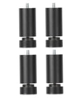 Four Piece Aluminum Furniture Support Legs 20cm Black Table Feet For Cabinets Beds Sofas And Tables With 10mm Thread Hole Built Tough