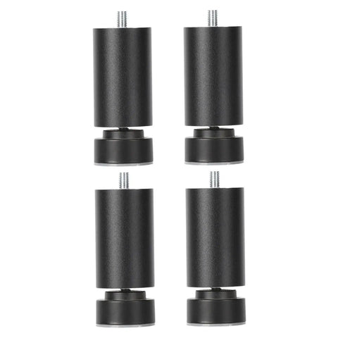 Four Piece Aluminum Furniture Support Legs 20cm Black Table Feet For Cabinets Beds Sofas And Tables With 10mm Thread Hole Built Tough