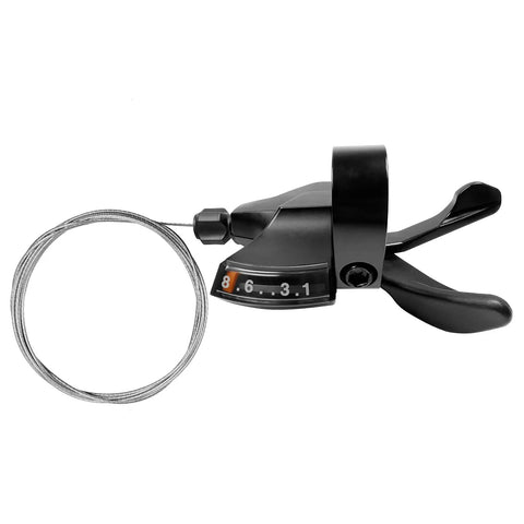 8 Speed Right Thumb Gear Shifter SL M315 for mountain road and commuter bikes with visual window and cable