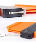 Digital Caliper, Contour Gauge Copy Tool with Lock 6/10 Inch showing lock mechanism and measurement markings in black and orange.