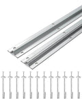 Eight Foot Heavy Duty Inverted V Track for 1 Inch OD V Groove Rollers Sliding Gate System Kit with hammer drive anchors