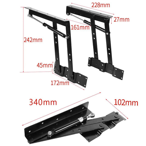 Heavy Duty Lift Up Coffee Table Mechanism With Hydraulic Hinge Lifting Frame dimensions