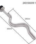 240V 5500W Stainless Steel Immersion Water Heater With Tri Clamp Ripple Heating Element 1.5 Inch Clamp
